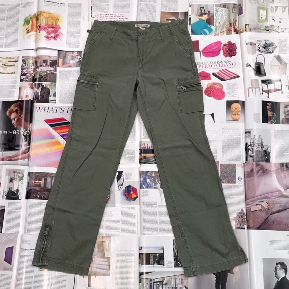 Polo Ralph Lauren green mid rise cargo pants size US 6/32